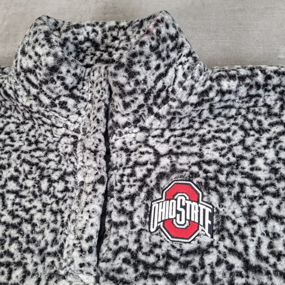 Ohio State Buckeyes Womens Sherpa Fleece Pullover Jacket Coat‎ Size L